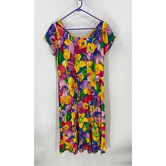 Jams World Dresses & Skirts - Jams World vintage 1990 Colorful Poppy Flower Maxi Long Hawaiian Dress M